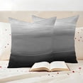 thumbnail image 3 of Black Grey Ombre Outdoor Waterproof Pillow Covers, Modern Abstract Art Texture Decorative Square Throw Pillowcase Sofa Cushion Sham for Patio/Couch/Chair, 26"x26" 2 Pack, 3 of 8