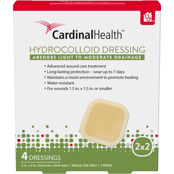 Cardinal Health Hydrocolloid Dressing, 4 Ct