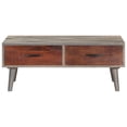 thumbnail image 2 of vidaXL Coffee Table Grey 100x60x40 cm Solid Rough Mango Wood, 2 of 4