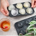 thumbnail image 4 of Juego for hacer bolas de hielo de silicona, 6 moldes redondos reutilizables for cubitos de hielo for whisky, bebidas y artículos for fiestas, 4 of 8