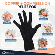 Copper Compression Full Finger Arthritis Gloves
