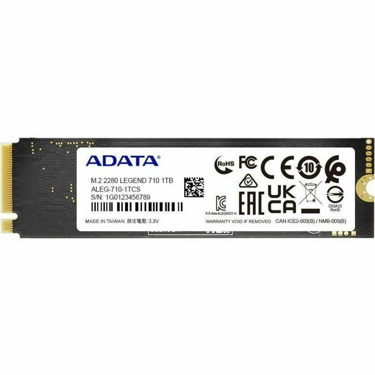 ADATA 1TB Legend 710 PCIe Gen3 x4 M.2 2280 Solid State Drive, up