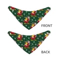 thumbnail image 3 of Naloa Vintage Santa Skiing Green Plaid Dog Bandana Large and Small-Dog Scarf Bib Handkerchief Accessories for Dogs and Cats(S-L)-Medium, 3 of 5