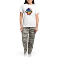 thumbnail image 4 of CafePress - I Stand With Ukraine Support Ukraine Flag Pajamas - Women's Short Sleeve Print T-Shirt and Pants Light Cotton Pajama Set, 4 of 7