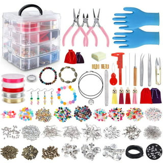 Make It Real Heishi Beads Jewelry Kit Case - 3356 Pieces, Elastic