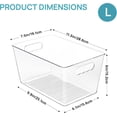 thumbnail image 2 of Clear Plastic Storage Bins for Pantry Food Storage Containers with Handle for Cabinet Kitchen Countertops Cupboard Fridge Pantry Organizers Large, 2 of 7