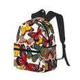 thumbnail image 2 of Vsdgher Retro Floral Butterfly Print Unisex Large Capacity Bookbag Schoolbag Casual Daypack for High School/College/Teens/Travel/Work, 2 of 8