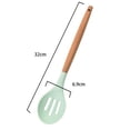 thumbnail image 2 of Silicone colander home beech handle spoon kitchen cooking utensils, 2 of 5