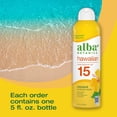 thumbnail image 5 of Alba Botanica Sunscreen Spray for Face and Body, Broad Spectrum SPF 15 Sunscreen, Hawaiian Coconut, Water Resistant and Biodegradable, 5 fl. oz. (Pack Of 6), 5 of 8