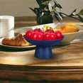thumbnail image 3 of Ceramic Footed Display Bowl Navy 1Pack 5.89X5.89X2.95In, 3 of 8
