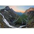 thumbnail image 2 of Olsen, Christer 24x17 Gold Ornate Wood Framed with Double Matting Museum Art Print Titled - Trollstigen, 2 of 4