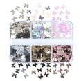 thumbnail image 6 of Aellinatey Nail Art Glitter 6-Grid 3D for Butterfly Nail Sequins Nail Art Makeup DIY Decora, 6 of 7