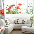 thumbnail image 1 of Poppy Flowers on White Background - Floral Canvas Art Print, 1 of 3