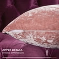 thumbnail image 3 of Deconovo Crushed Velvet Pillow Covers Coral Pink Square Pillow Covers Pack of 2 for Sofa 16 x 16 inch, 3 of 6