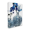 thumbnail image 3 of Modern Blue Floral Ornate Vase Botanical & Floral Graphic Art Gallery Wrapped Canvas Print Wall Art, 3 of 7