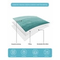 thumbnail image 5 of Quilts Twin Size, Turquoise Ombre Soft Comforter Bedding Set for Bed, Modern Abstract Art Ocean Oil Painting Lightweight Quilted Bedspread with Pillow Cover(2 Pieces) for All Season, 68x86 Inch, 5 of 6