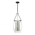 thumbnail image 4 of Warm Brass Mesh Lantern 1-Light Pendant with Sleek Bronzed Metal Rod with Clear Oval Glass 12 inches W X 28.5 inches H-Warm Brass/Bronze Finish Bailey, 4 of 6