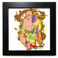 thumbnail image 1 of Dix-huit Arhats Motif Noir Cadre Carré Photo Mur Table, 1 of 3