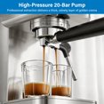 thumbnail image 4 of 20 Bar Espresso & Cold Brew Coffee Maker with Milk Frother, 42oz Removable Tank, Stainless Steel, Perfect for Cappuccino, Latte, Home Office, Silver, 4 of 4