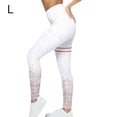 thumbnail image 3 of Impresión de pantalones de cintura alta carrera Ejercicio Ejercicio Fitness Yoga Deportes Leggings Adelgazamiento Casual Tobillo Longitud Pantalones Blanco L Methold AP004582-03, 3 of 7
