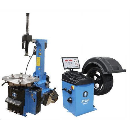 Atlas Automotive Equipment TC755 Rim Clamp Tire Changer + WB49-2 Wheel Balancer Combo Package