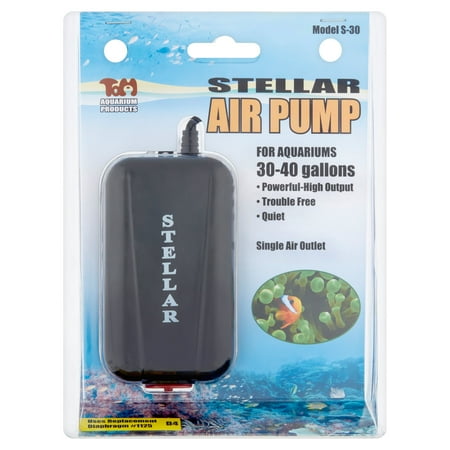 Tom Aquarium Stellar Air Pump, Single Outlet, 30 to 40 Gallons