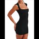 thumbnail image 2 of Vestido Corto de Verano para Mujer, de Color Liso, Cruzado, con Cremallera en la Espalda y para Cóctel Negro M, 2 of 8