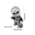 thumbnail image 3 of WEGFTDUOP Halloween Decoration Halloween Skateboard Trendy Skeleton Doll Ornament Creatives Resin Crafts Ornament Desktop Decoration Halloween Indoor Outdoor Decoration, 3 of 6