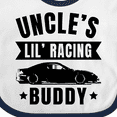 thumbnail image 4 of Inktastic Uncles Lil Racing Buddy Boys or Girls Baby Bib, 4 of 4