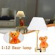 thumbnail image 4 of 1: 12 Dollhouse Bear Table Lamp LED Dollhouse Light Decor Realistic Lamp, 4 of 5
