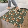 thumbnail image 4 of Green Highland Cow Daisy Pattern Door Rugs,Washable Non Slip Door Mats Indoor,Decorative Door Mats,Entry Mat Indoor for Entrance,Bedroom,Kitchen,Bathroom,17"x30", 4 of 6