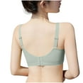 thumbnail image 4 of SMihono Lace Mastectomy Bra Pocketed Bra for Breast Forms Push-up Armpit Oversized Control Wireless Bra Sports Bra Green 36, 4 of 7