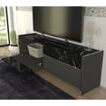 thumbnail image 4 of DORPEK, Tv Stand for TVs up to 60", Media Stand with Large Tabletop, Entertainment Center with 2 Storage Cabinet, Beauty Tv Stand Anthracite - Black Marble, Modern Wall Mounted Tv Unit, 1 Package, 4 of 8