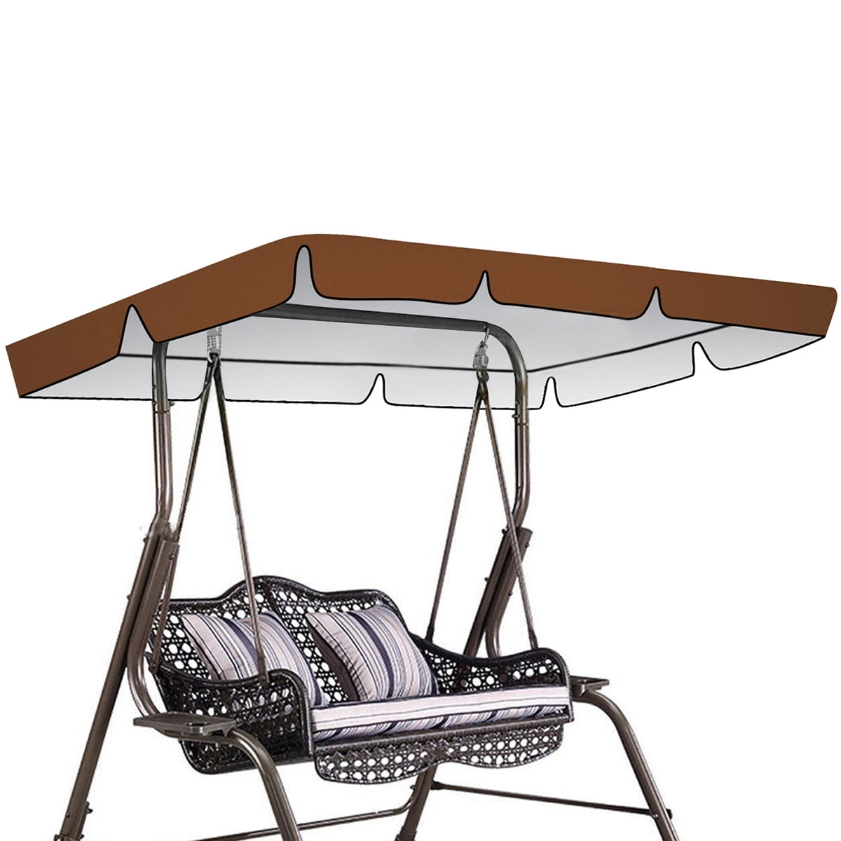 Swing Canopy Patio Outdoor Hammock Furniture Porch Person 3 Seat Cover Yard Top