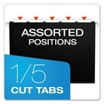 thumbnail image 5 of Colored Hanging Folders, Letter Size, 1/5-Cut Tab, Black, 25/box | Bundle of 5 Boxes, 5 of 7