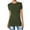Army Green, variant on Women's & Juniors Basic Round Crew Neck Short Sleeve Stretch Cotton Spandex T-Shirts