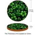 thumbnail image 3 of Saint Patrick's Day Set of 6 Round Microfiber Leather Coasters, 11x11 cm/4.3x4.3 in - Absorbent Drink Mats for Table Decor, Bottom - Stylish and Durable Cup Holders for Home and Office Use, 3 of 6