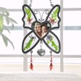 thumbnail image 5 of Grandma Pressed Flower Butterfly with Heart Shaped 1.5" Photo Opening - Suncatcher Gift for a Special Grandmother with Hanging Heart Charm & Beads - Butterfly Measures 4", 5 of 5