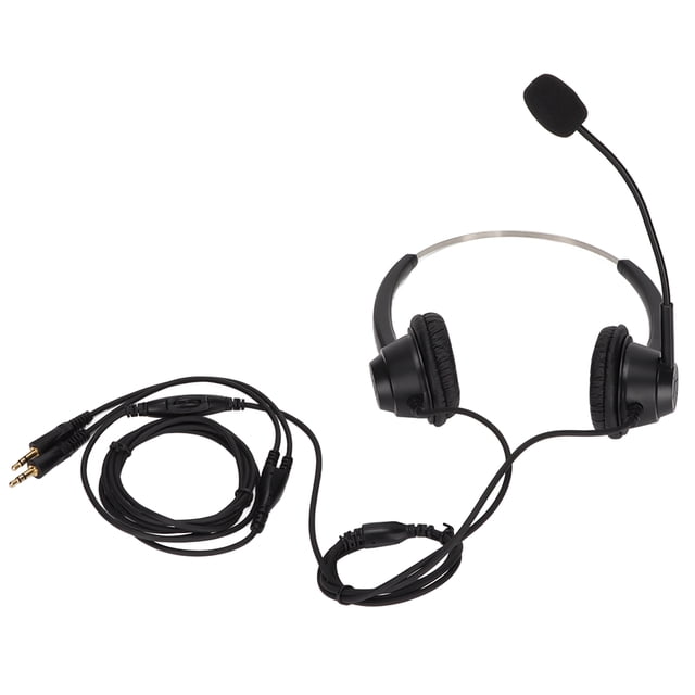Auriculares para teléfono con conector dual de 3,5 mm, binaurales, volumen ajustable, con cable, servicio de atención al cliente, auriculares con micrófono para PC y empresas