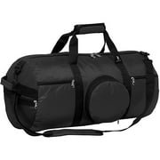 18" Small Expandable Travel Duffel Bag, Black
