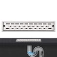 thumbnail image 4 of Linear Shower Drains 304 Stainless Steel Linear Bathroom Drain Rectangular Shower Drains with Hair Catcher for Kitchen Basement Swimming Pools, 4 of 9