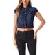 thumbnail image 1 of CHAQUETA DE JEAN CORTA CON BOTONES Y MANGAS CORTAS PARA MUJER INSPIRADA EN CHIC AZUL PROFUNDO XS, 1 of 6