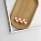 thumbnail image 3 of Pasador para el cabello, horquilla con diseño de tablero de ajedrez, elegantes horquillas estilo coreano con ondas. Blanco naranja, 3 of 8