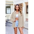 thumbnail image 3 of Zeagoo Women' Button Down Shirts Casual Pleated Long Sleeve Shirt, 3 of 6
