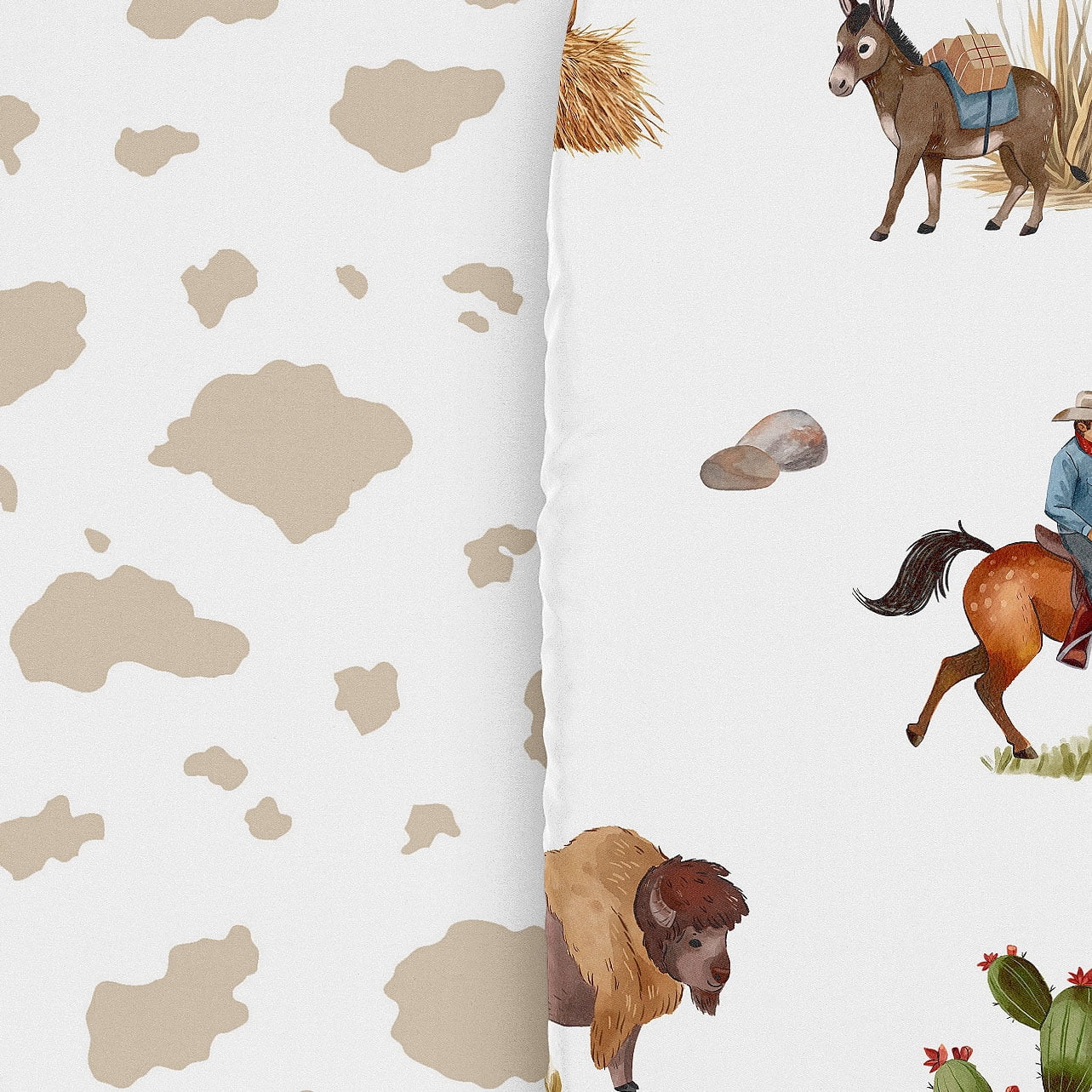 Sweet Jojo Designs Country Western Boy Baby Bassinet Fitted Sheets Set 2 Piece