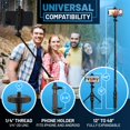 thumbnail image 4 of Texlar Selfie Stick Tripod 48" with Remote for iPhone 13, 12, 11, XR, X, 8, 7, Pro, Max, Plus, SE, Android Phone, Smartphone - TS48 Pro Small Mini Cellphone Stand - -, 4 of 7