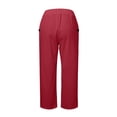 thumbnail image 5 of Pants for Women Casual Pants Red Pants for Women Lounge Pants for Women High Waisted Pants with Pockets Womens Summer Outfits, 5 of 5