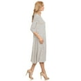 thumbnail image 3 of Women's Casual Basic Comfy 3/4 Sleeve Flare A-line Midi long maxi Dress, 3 of 4