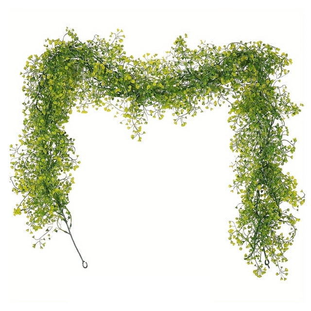 Yuarrent Guirnalda colgante de flores artificiales para decoración de bodas, fiestas de la cosecha, Halloween, vid de plástico Kits de decoración para fiestas amarillo