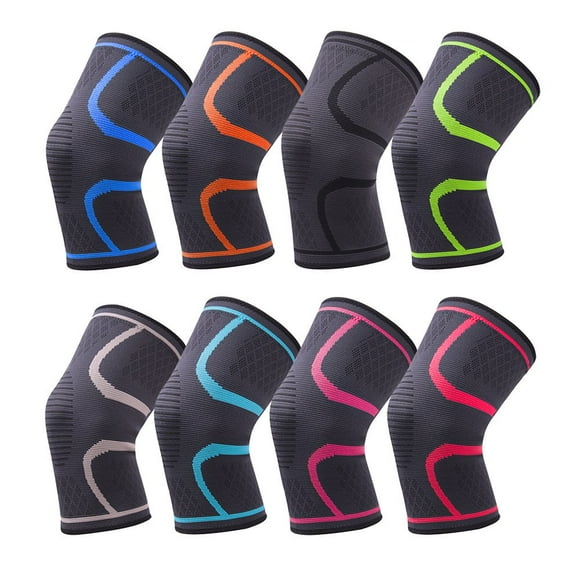 YOPTOP Manchons de Genou pour Douleur au Genou Femmes et Hommes - 8 Pcs Attelle de Genou pour Ensemble de Douleur au Genou Attelle de Genou Manchon de Compression Soutien du Genou pour Douleur au Genou Déchirure du Ménisque LCA et Soulagement de la Douleur d'Arthrite -,m